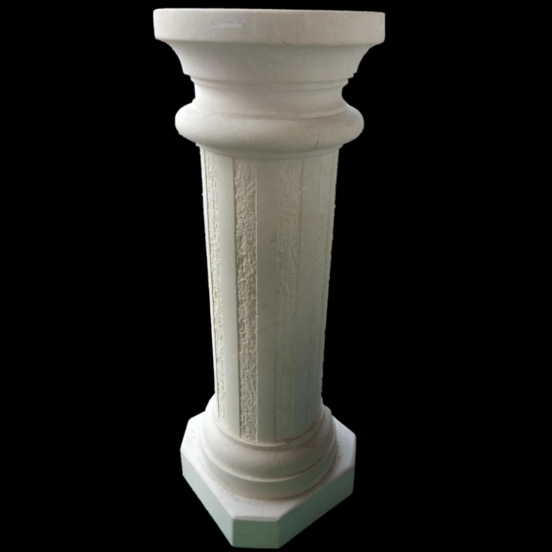 COLONNA CAPITELLO IN PIETRA SCOLPITA CM. 100